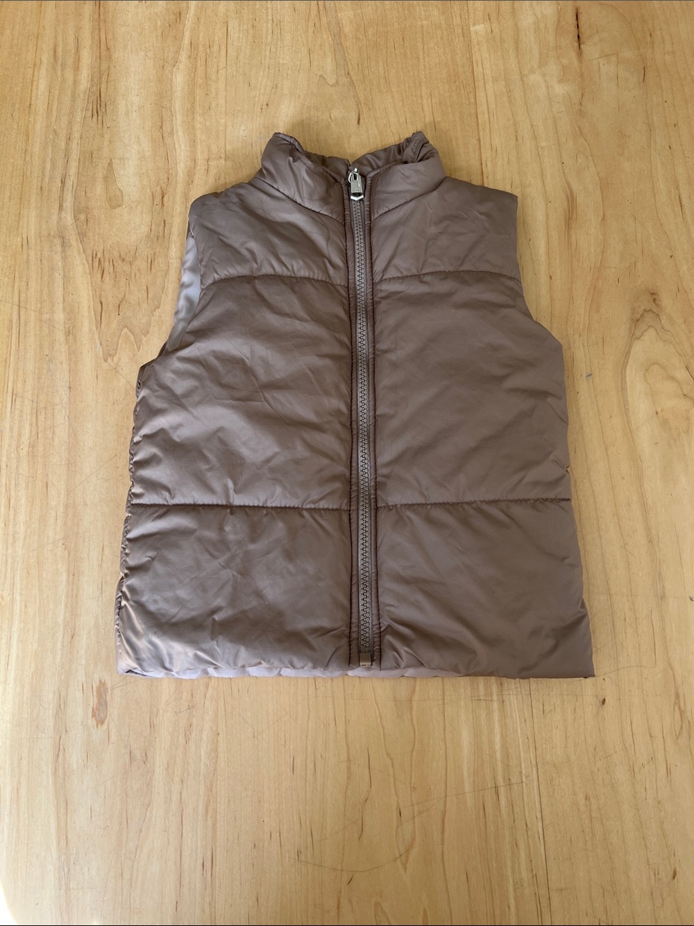 SHEIN Kids Quilted Puffer Vest in Brown